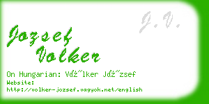 jozsef volker business card